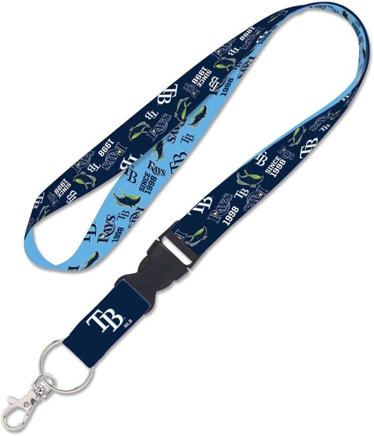 Tampa Bay Rays scatter Lanyard w/detachable buckle 1" 3 517Us7A2 IL. AC SL1000