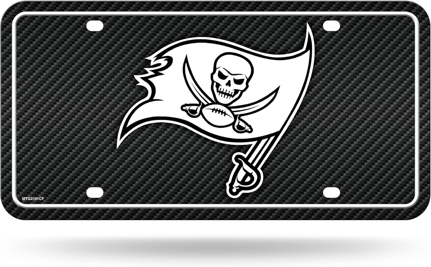 Rico Industries NFL Carbon Fiber Metal Tag Metal Auto Tag 8.5″ x 11″ – Great for Truck/Car/SUV