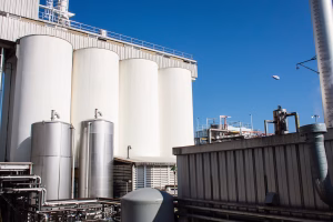 Brewing tanks at a Tampa, Florida brewery