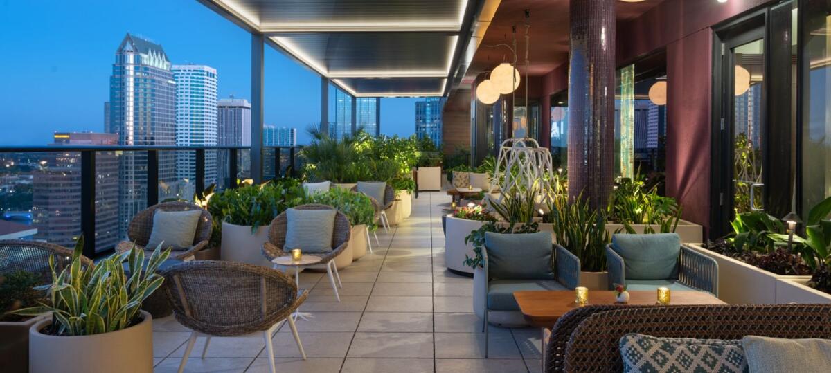 Best Rooftop Bars in Tampa, FL: Skyline Views and Sunset Cocktails 5 Interior of Beacon in Tampa, Florida