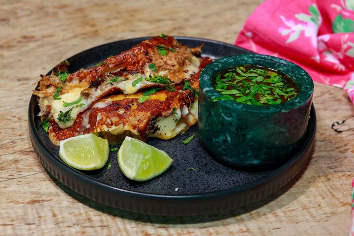 Best Mexican Restaurants in Tampa, FL: Four Local Places to Try 9 Three birria tacos with cheese, cilantro, lime, and consommé at Los Chapos Tacos