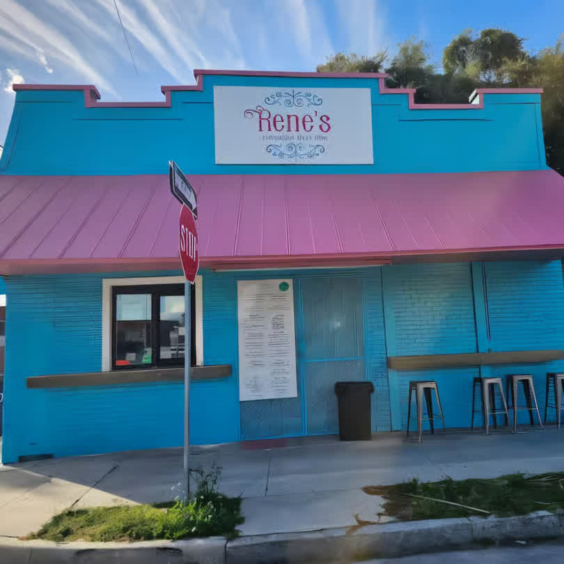 Best Mexican Restaurants in Tampa, FL: Four Local Places to Try 4 Turquoise and pink exterior of Rene's Mexican Kitchen in Ybor City